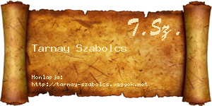 Tarnay Szabolcs névjegykártya